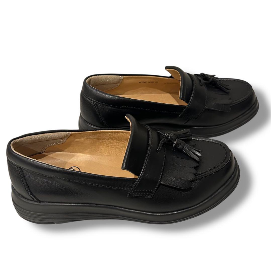 極美品 リーガルウォーカー 23.0 黒 タッセルローファー 3E 幅広 本革