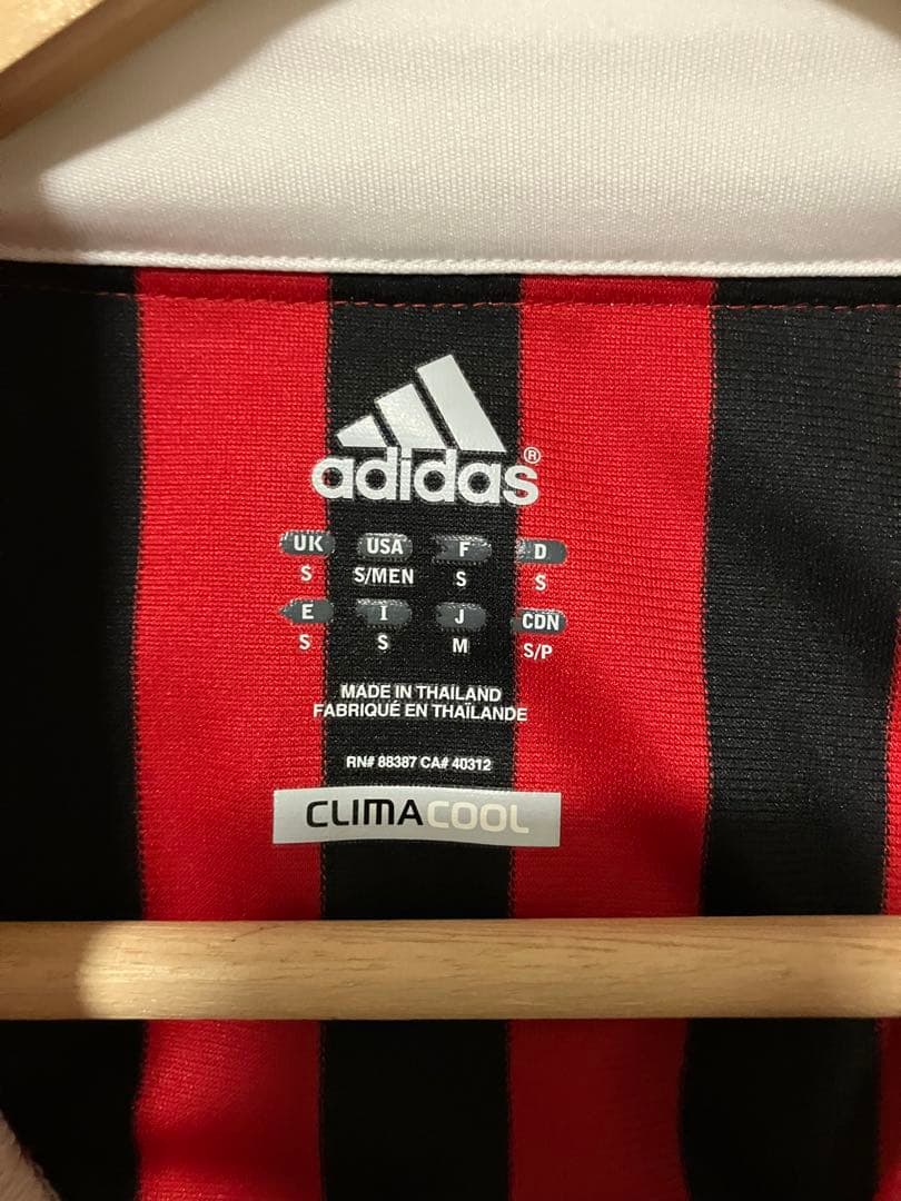 2011-12 AC Milanサッカー ユニフォーム adidas シャツ S