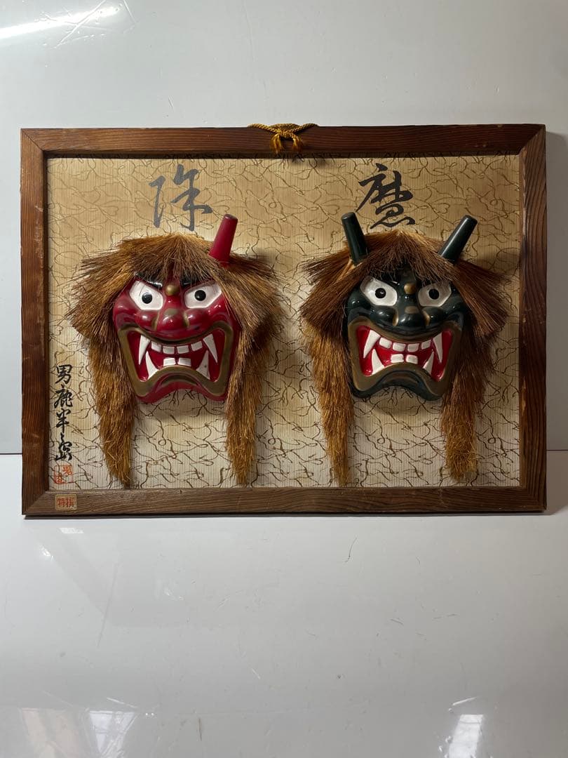木製の額縁 ナマハケ鬼