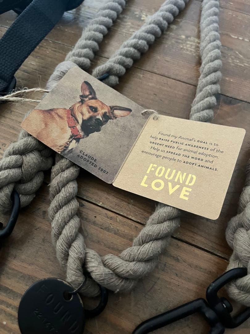 ◆FOUND MY ANIMAL 犬用ハーネス ロープリード 首輪 セットL