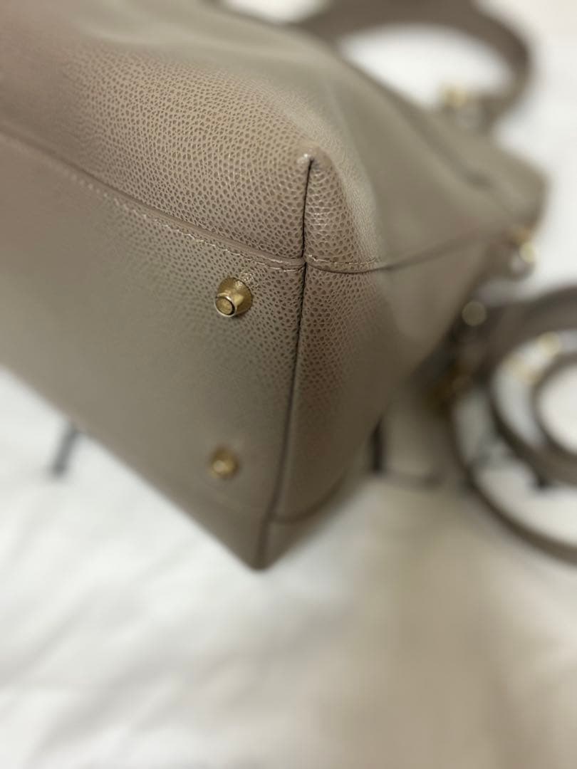 【超美品】フルラ　パイパー　グレージュ ハンドバッグ　ショルダーバッグ