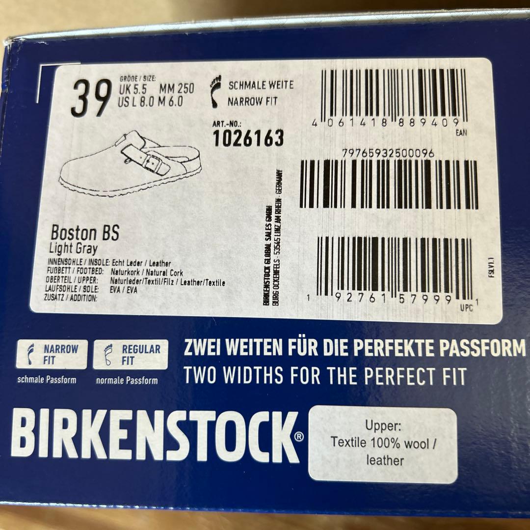 新品　BIRKENSTOCK ボストン フェルトクロッグ 39