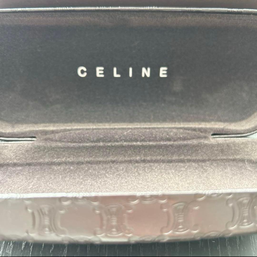 ⭐︎専用⭐︎ セリーヌ　眼鏡ケース　レザー　マカダム柄 トリオンフ　ダークブラウン