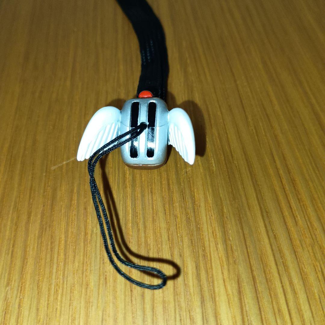 フライングトースターのストラップ 黒と白と茶