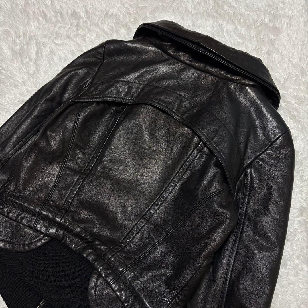 GRICO 　theory シングル ライダース ラム レザー ブルゾン