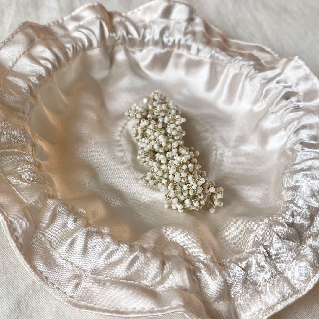 fua accessory 始まりの時 アイボリー L 片耳用 箱・巾着つき