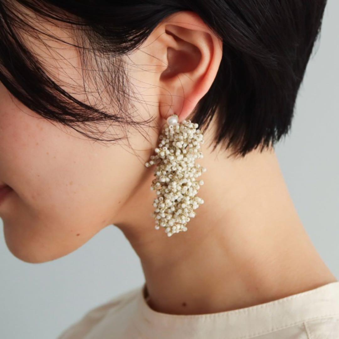 fua accessory 始まりの時 アイボリー L 片耳用 箱・巾着つき