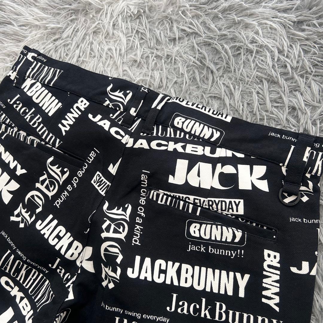 新品　ジャックバニー　パンツ　テーパード　ストレッチ　春秋　ブラック　総柄　5