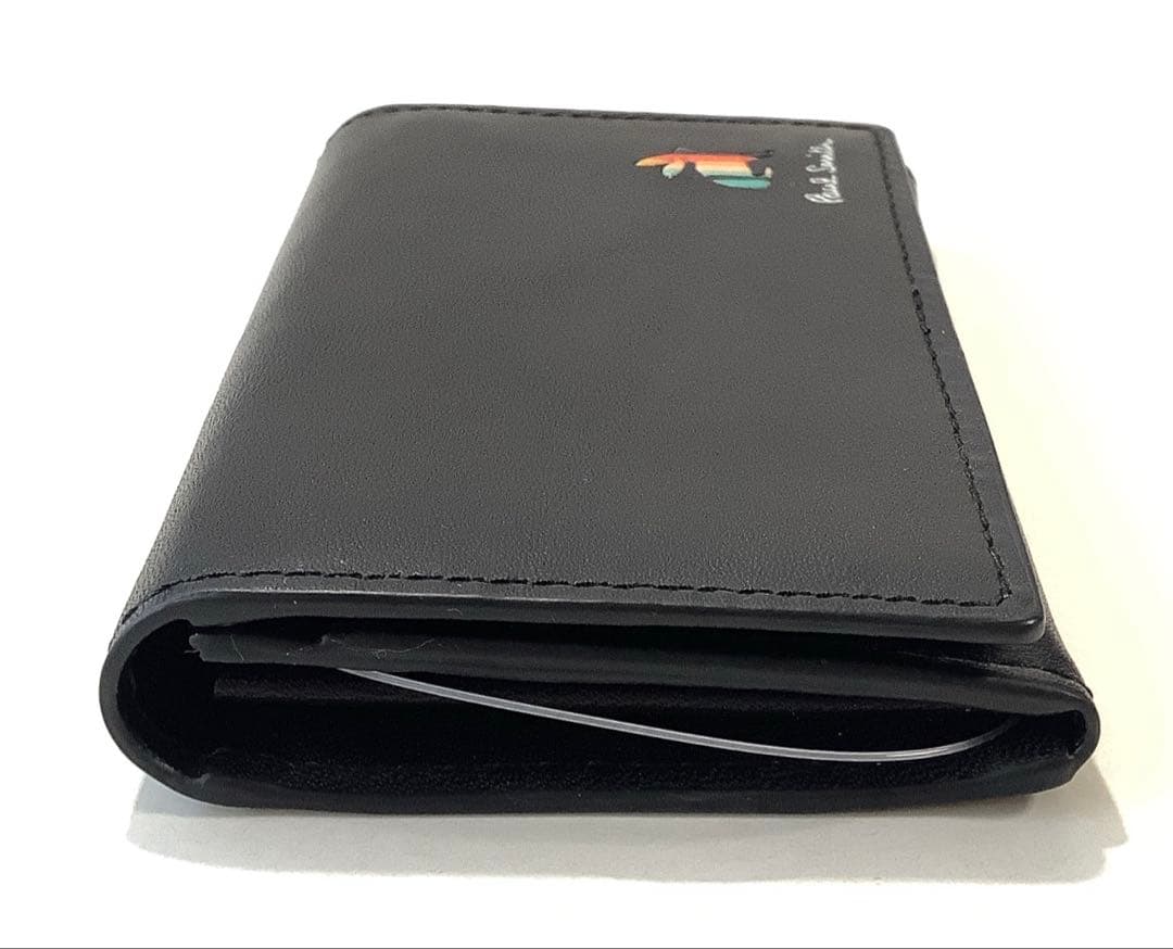 新品★ポールスミス★マーケトリーストライプラビット名刺入れカードケース★ブラック
