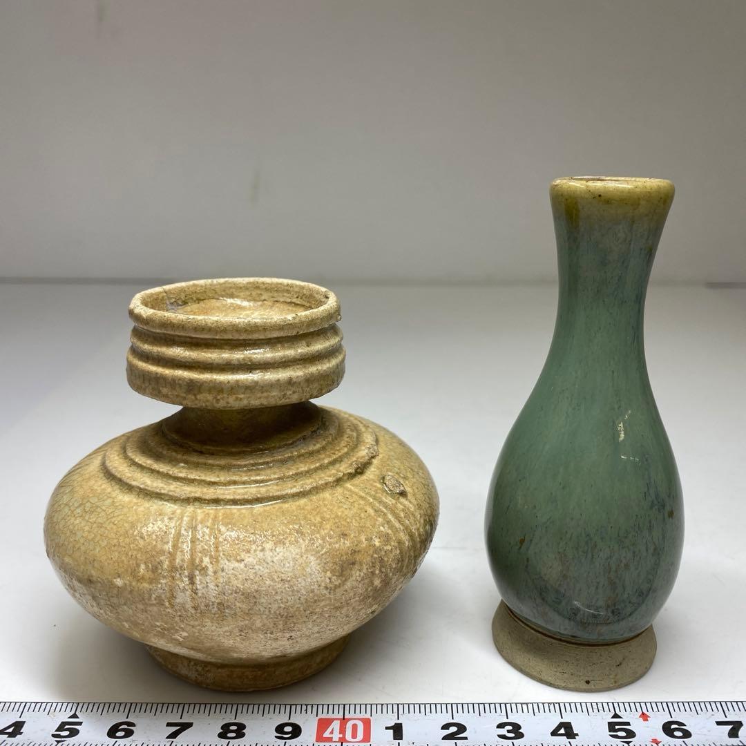 専用　中国古玩　小壺　3点　高さ13.2・9.7・7.5㎝　東な7-0329①