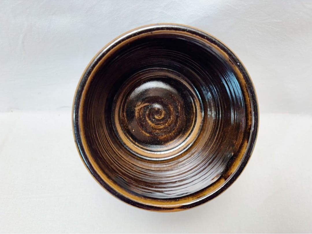 ほぼ未使用 茶道具 鎌倉窯 柿釉 一重口水指 塗蓋 水差し 陶印 共箱