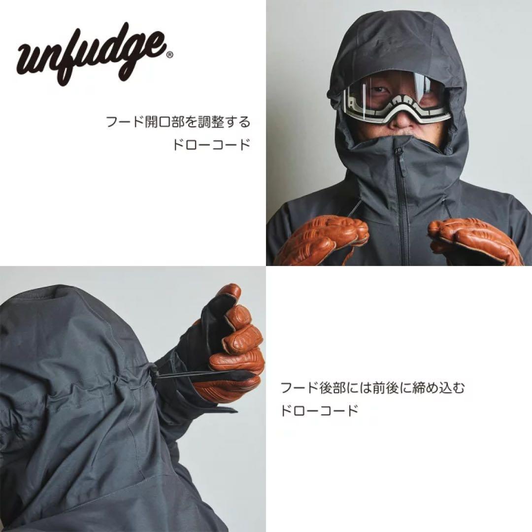 アンファッジ スノボウェア クラウドジャケットBlueGrey 25-26