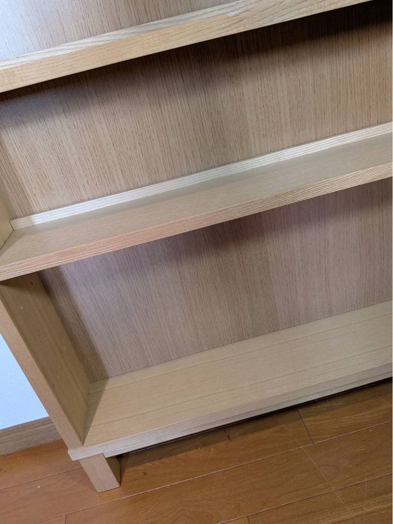 ■送料込■無印良品 木製薄型ラック ワイド小 奥行14cm 本棚 棚