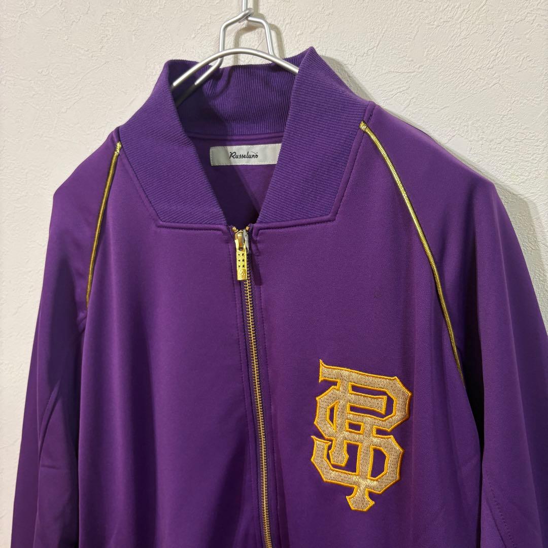 【RUSSELUNO】新品スーベニアスカジャケット　ゴルフ　メンズＬ　パープル