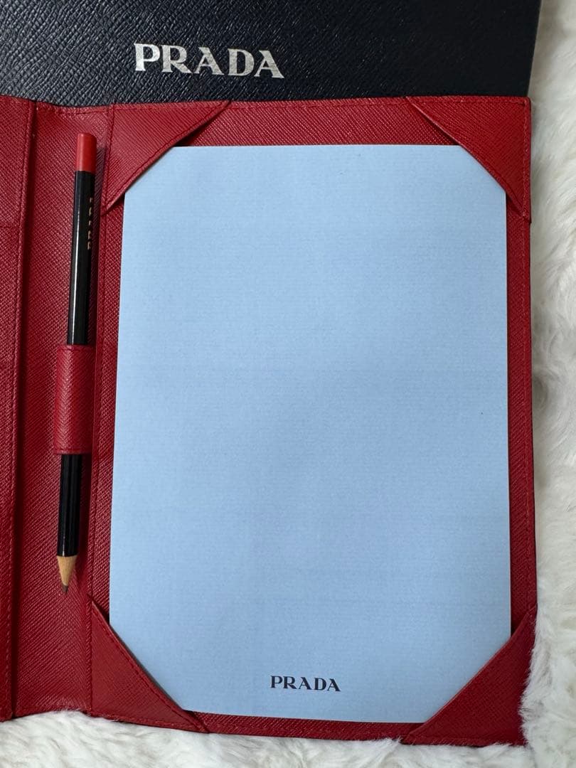 【大石】 PRADA プラダ 手帳カバー/メモパッド/鉛筆