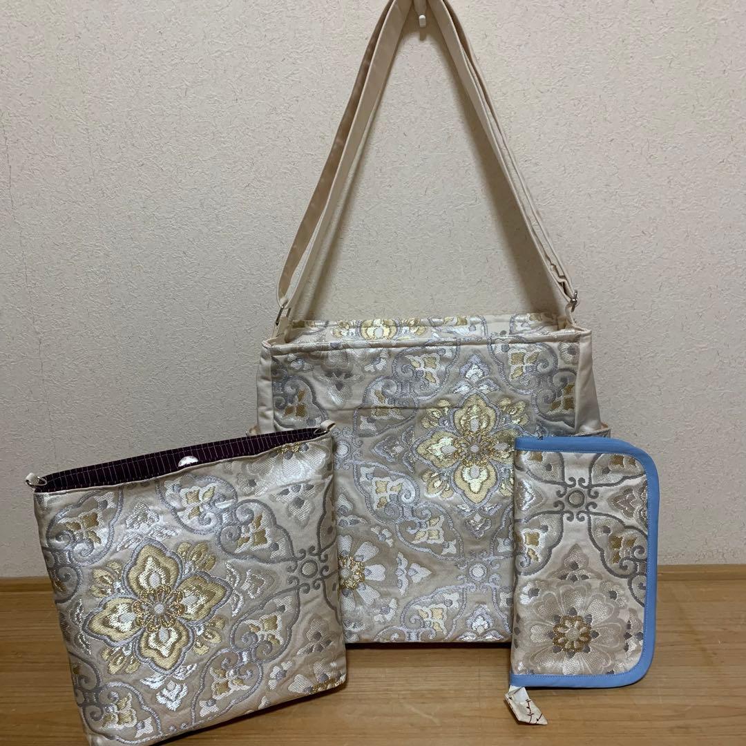 59、ななせ　帯153・137・248・ハギレ59　ショルダー3点他