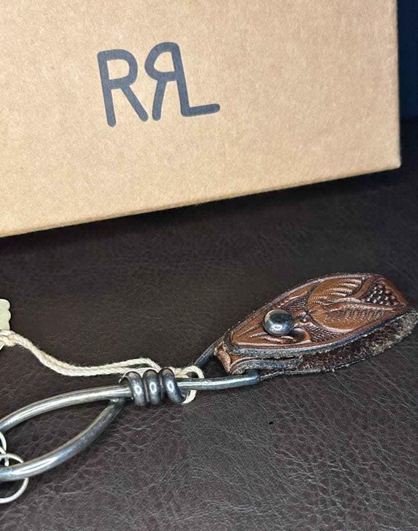 RRL ラルフローレン　レザー製キーホルダー　キーフォブ
