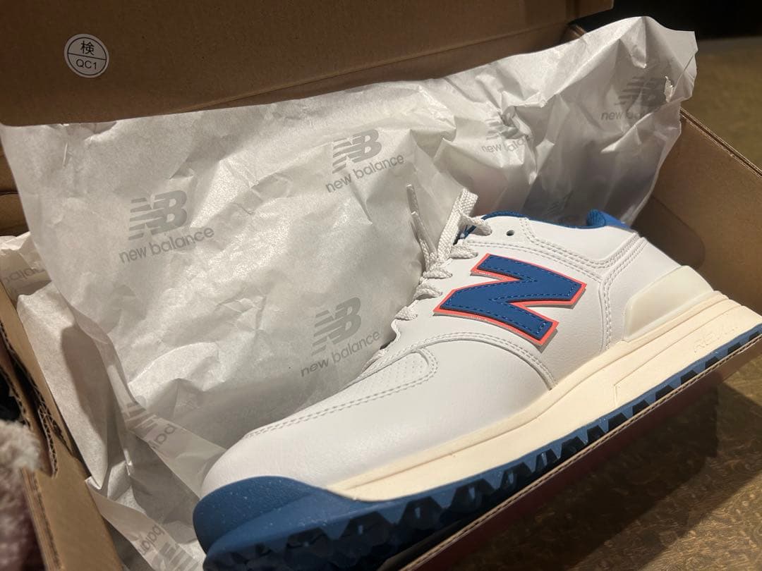 New Balance ゴルフシューズ ホワイト/ブルー