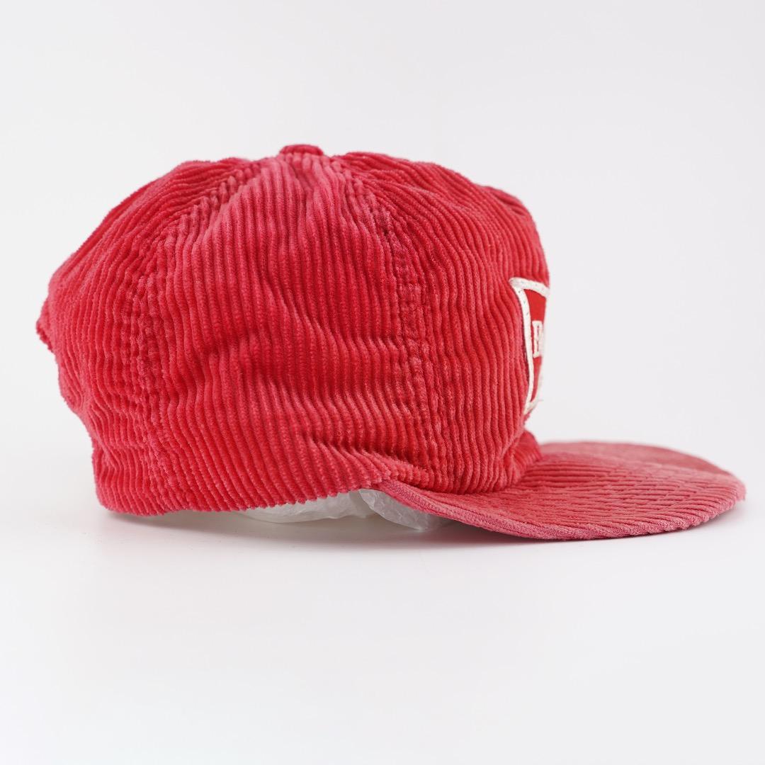 バドワイザー 帽子 キャップ 古着 90s コーデュロイ 刺繍 赤 18408