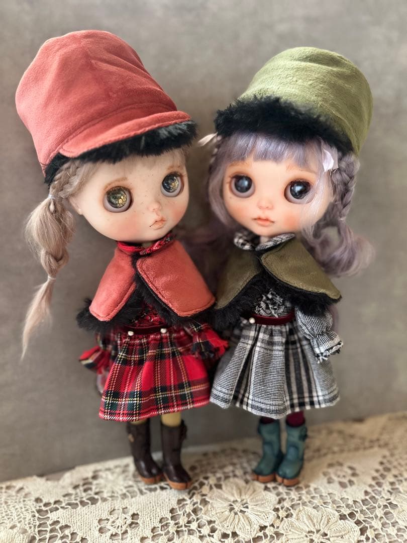 ＊専用＊ブライスアウトフィット☆兵隊さん風ワンピースセット☆赤☆花柄セット