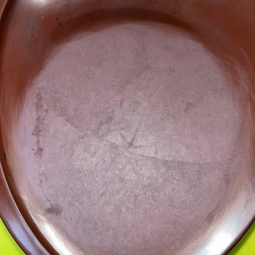 ⭕️紅渓石硯　硯　蟹彫刻　鮑型硯特別製作品美品　崎川羊堂　20cm超　1.7kg超