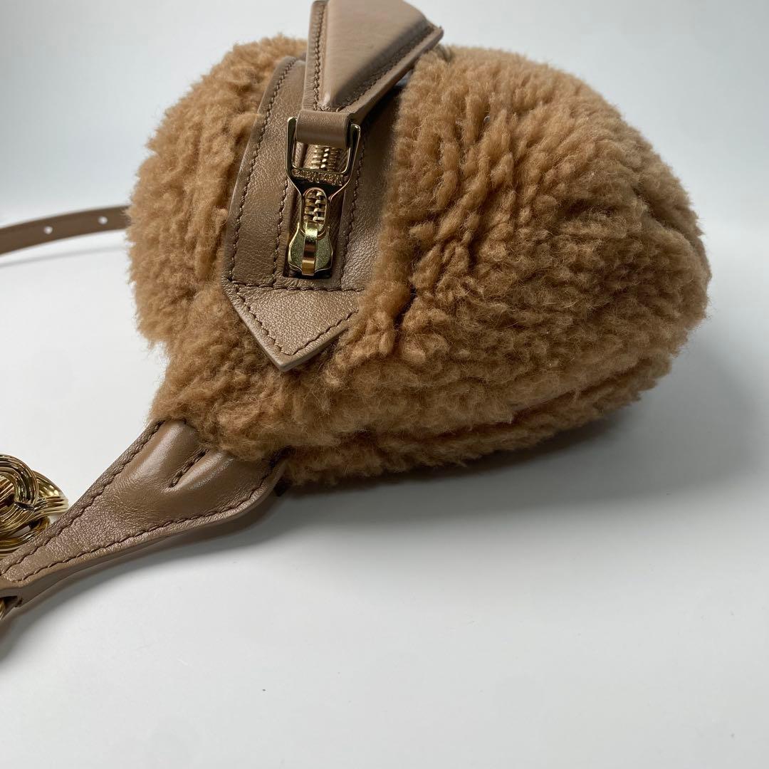 マックスマーラ MaxMara テディベア ボア ボディバッグ ウエストポーチ.
