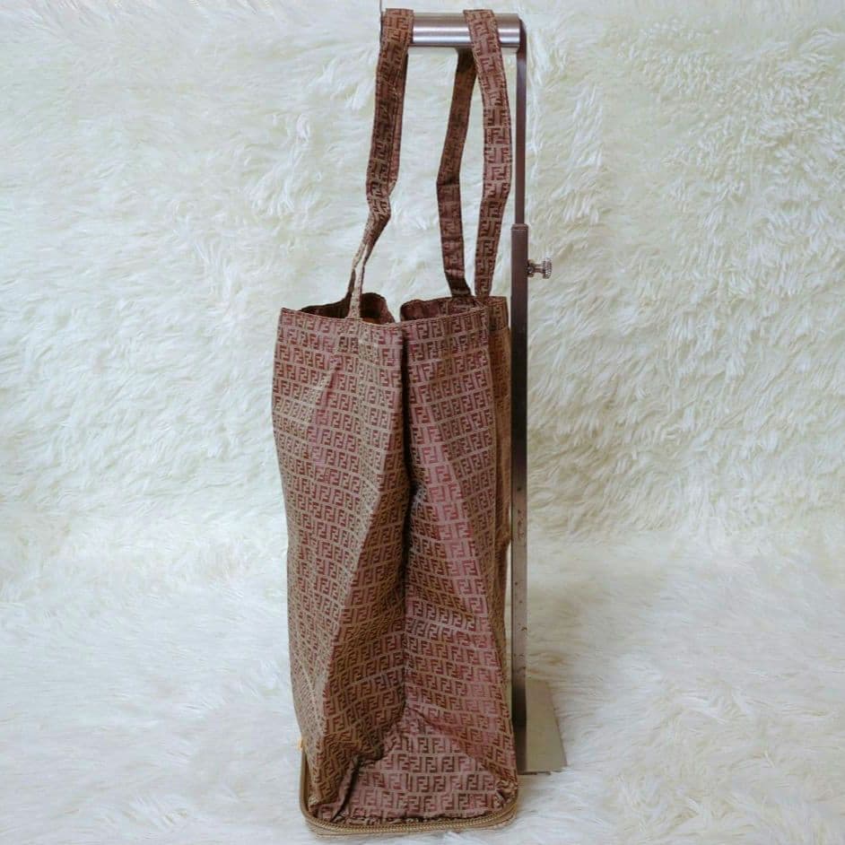 FENDI ズッカ柄 エコバッグ ナイロン ブラウン