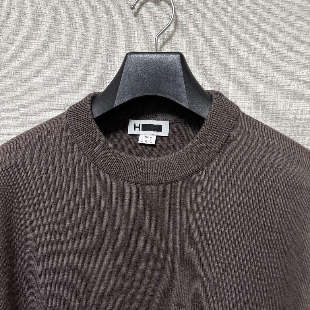 navy エイチビューティアンドユース ブラウン ニット