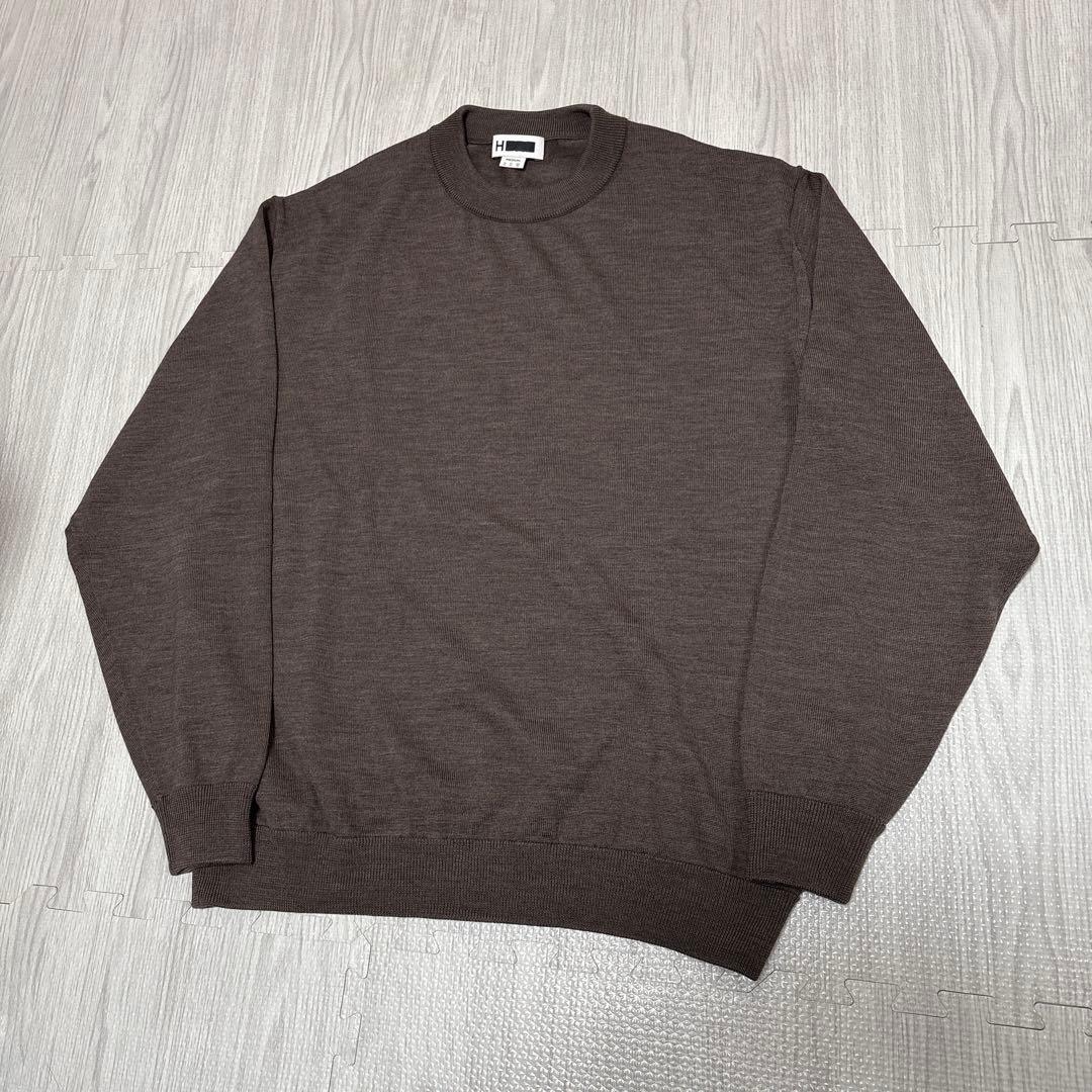 navy エイチビューティアンドユース ブラウン ニット