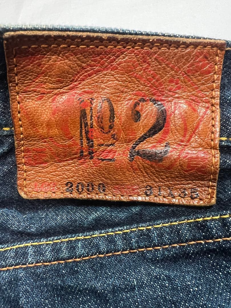 EVISU No.2 2000 31×35 白大黒 ビックカモメ 虎耳 ホワイト