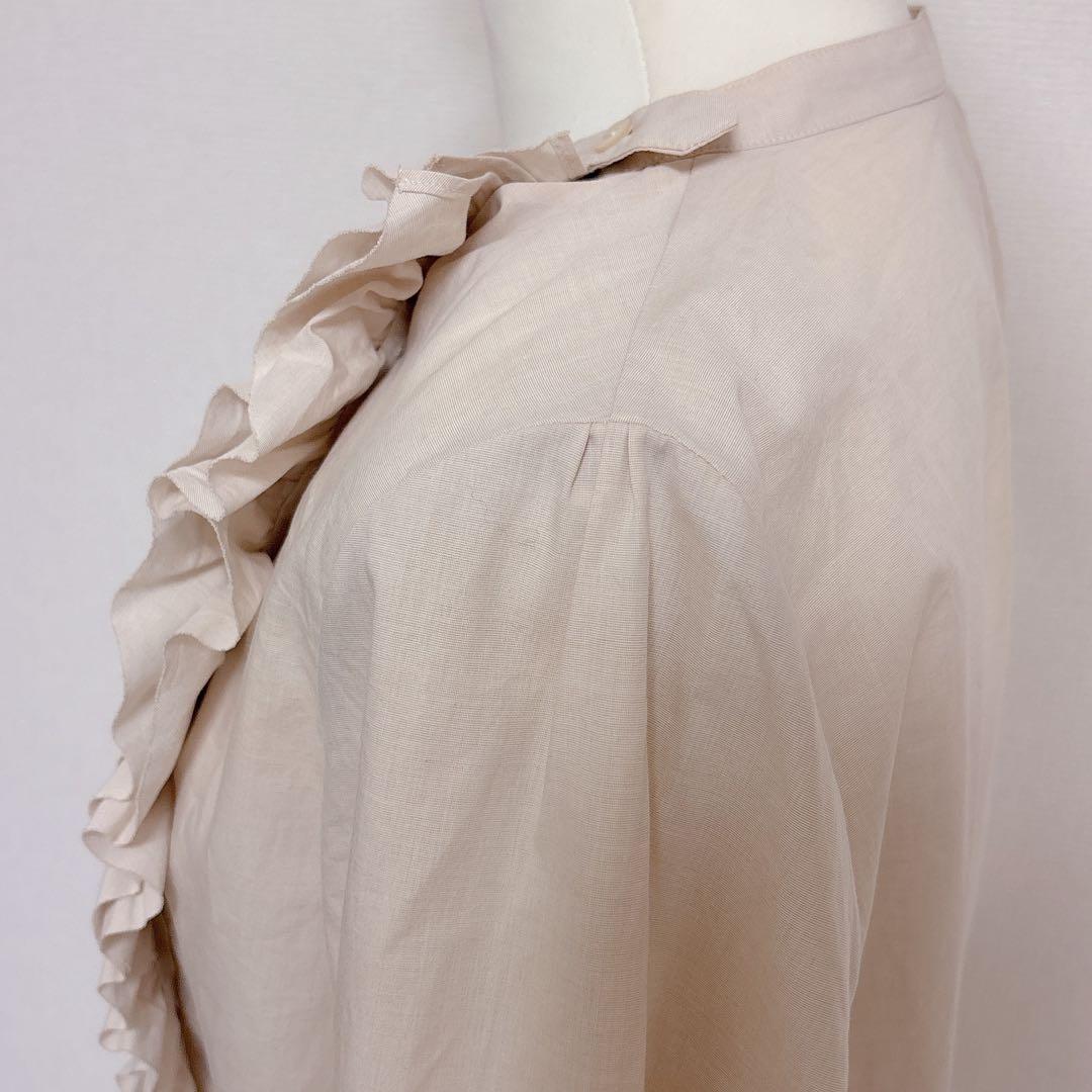 1/25終◆美品✨hatsutoki 西脇 ナチュラル 自然 ブラウス　播州織