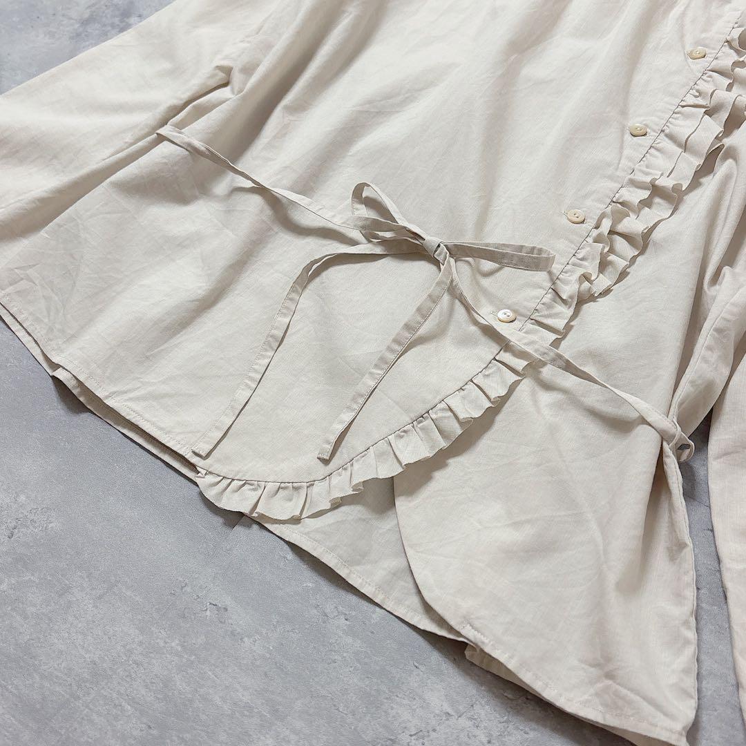 1/25終◆美品✨hatsutoki 西脇 ナチュラル 自然 ブラウス　播州織