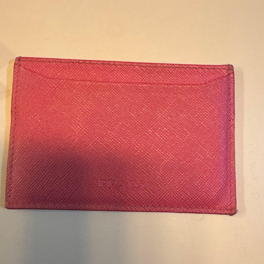 PRADA銀座店購入ピンク名刺カード入れセット