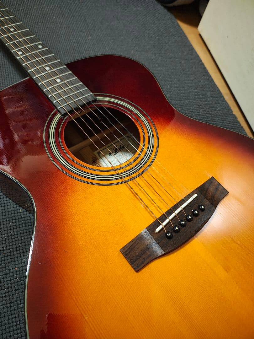 単板トップAria 201TS/美品ギグケース＆オマケ