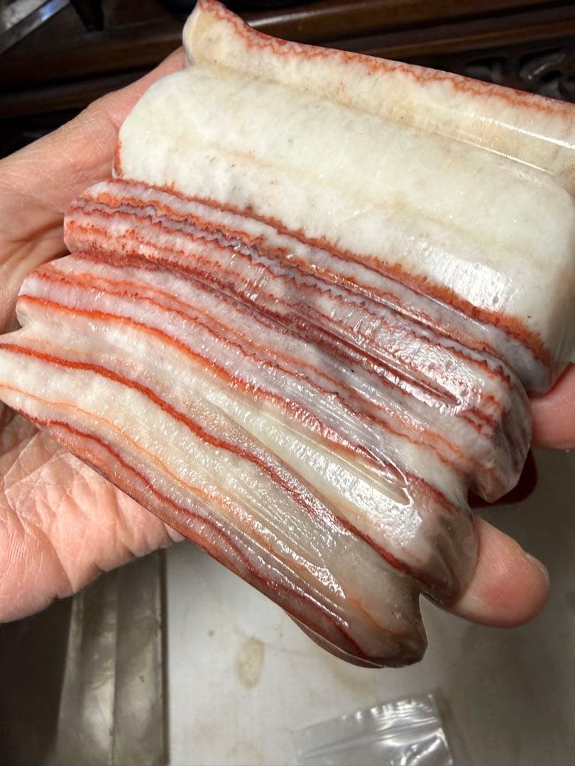 珍品 猪肉石置物