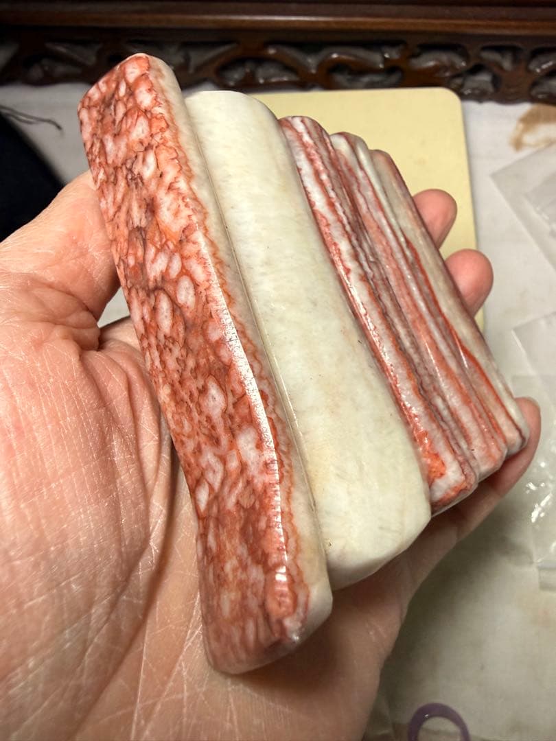 珍品 猪肉石置物