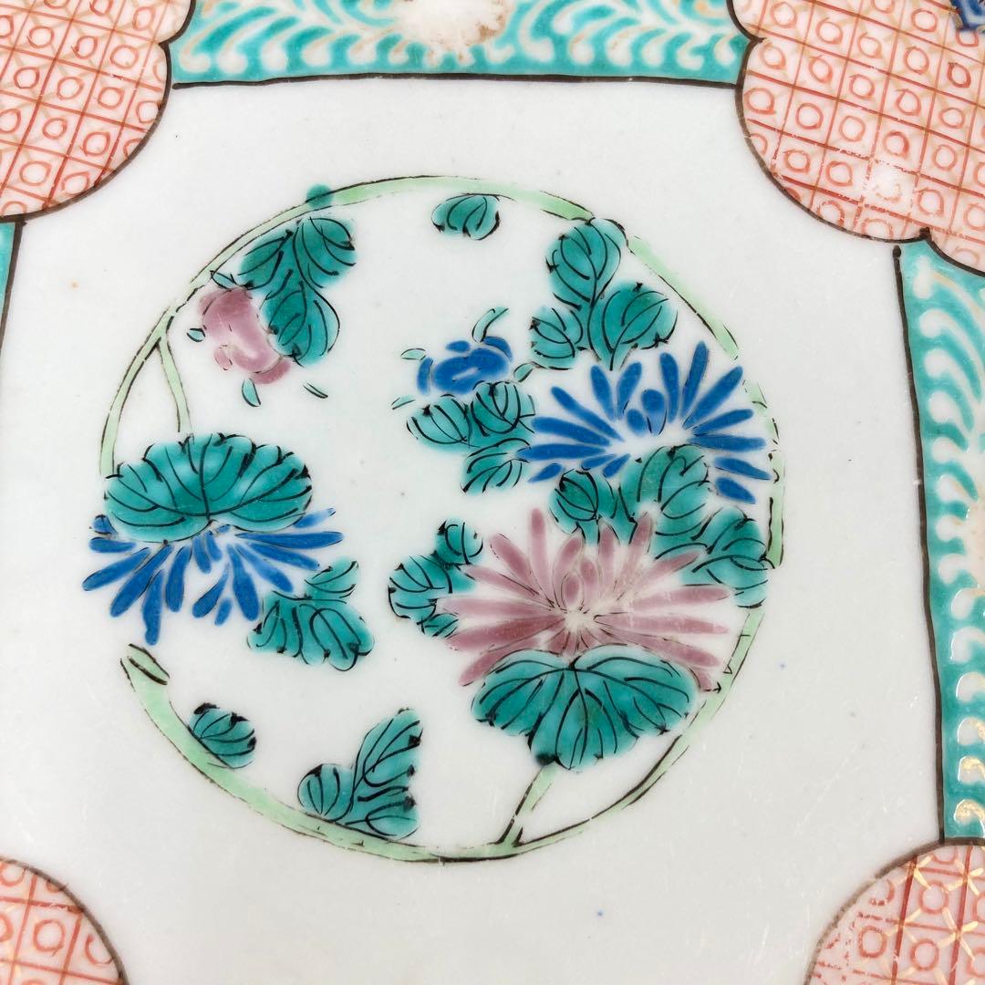 希少 伊万里 染綿角皿 太明成化年製 大皿 骨董品 時代物