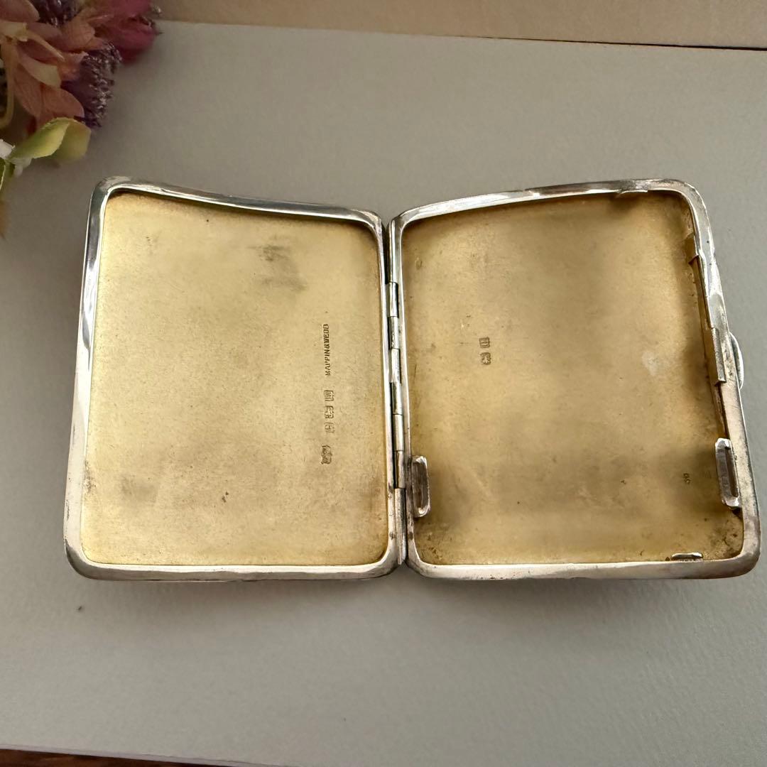 英国マッピンウェブ純銀スターリングシルバーシガレットケースタバコ入れ113.7g