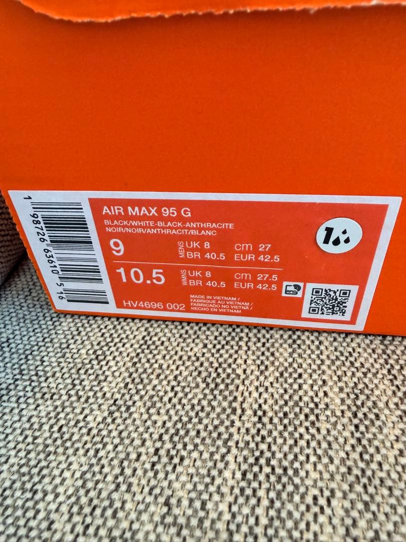 【新品未使用】ナイキ エアマックス 95 ゴルフ 27.0