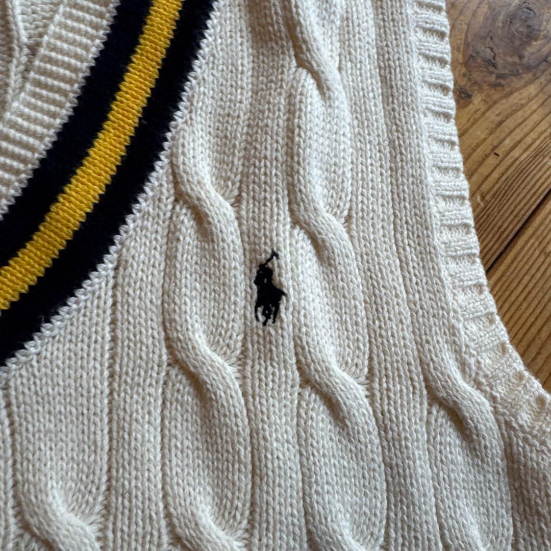 【Polo】ラルフローレン　ベスト　チルデン　クリケット　ケーブル　XLサイズ