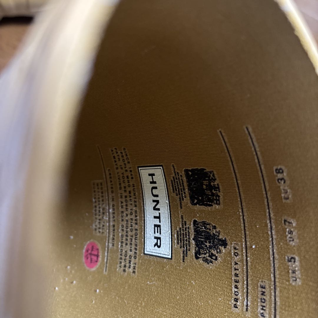 HUNTER 防水 ベージュ 長靴