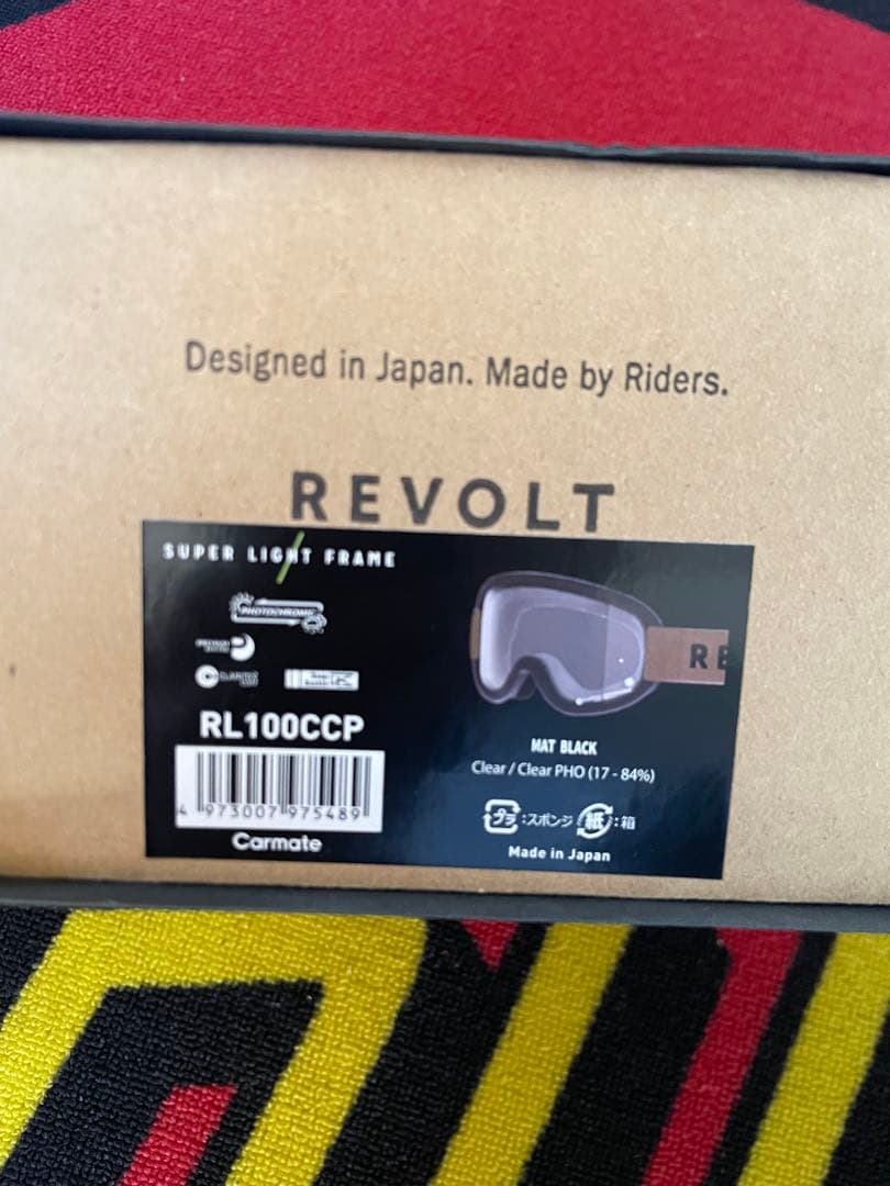 美品 REVOLT RL100CCP スノーボード ゴーグル 調光レンズ クリア