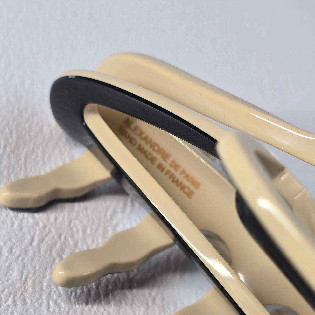 新品　アレクサンドル ドゥ パリ クリップ　ブラック　ベージュ　Lサイズ