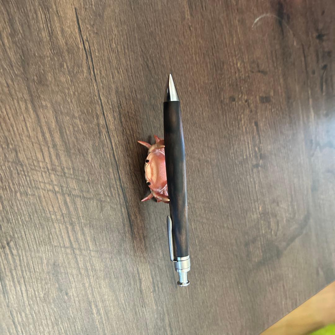 工房楔　黒柿孔雀木　0.5mm シャーペン (※ペン立てのカニは付いてきません)