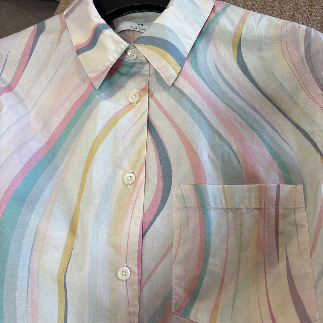 Paul Smith スワールストライプ長袖シャツ　ブラウス　レディースM