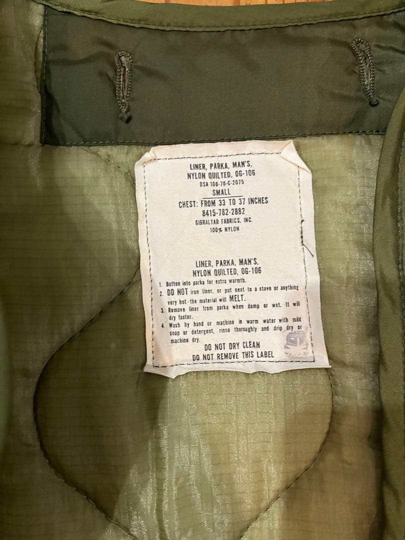 70s 米軍実物M65 M-65フィッシュテール モッズコート ライナー 美品