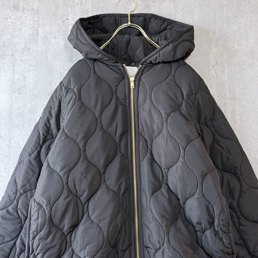 エマテイラー　キルティングフードコート 美シルエット3wayブラック 36 新品