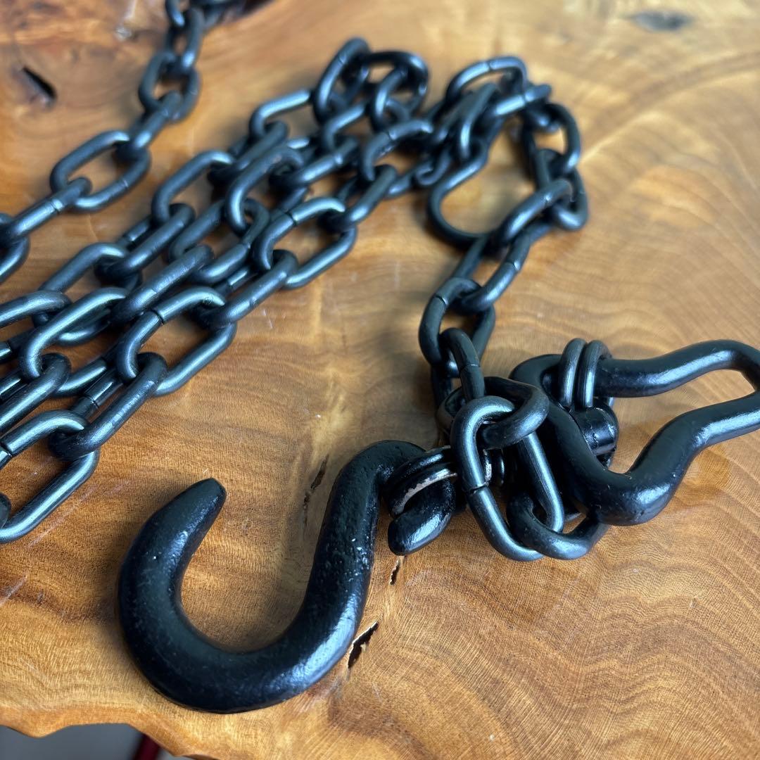 金工師 木村清五郎 鎖道具 釜鐶 鎖 弦 三点揃 共箱 茶道具