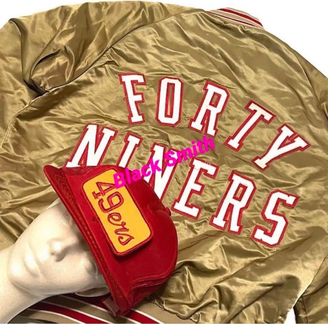 70s NFL 49ers アメフト ビンテージワッペン スタジャン キャップ