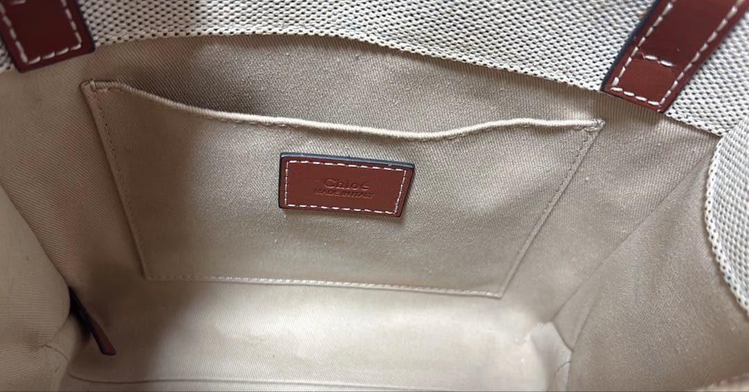 Chloe woody クロエ スモール トート バッグ ベージュ